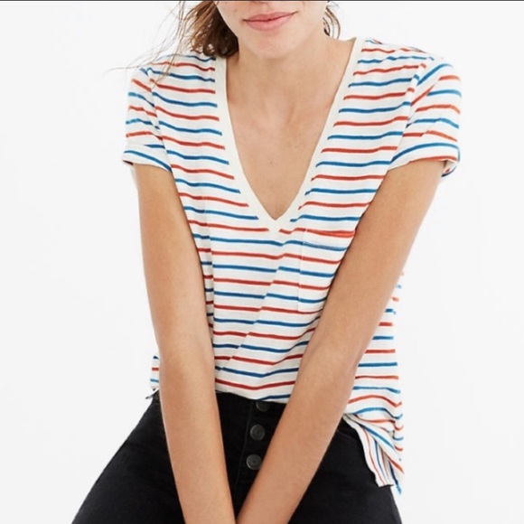 Madewell Whisper Cotton Striped Tee - Picture 2 of 6
